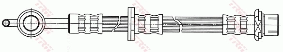 PHD510 TRW Tubo flexible de frenos delantero izquierdo 