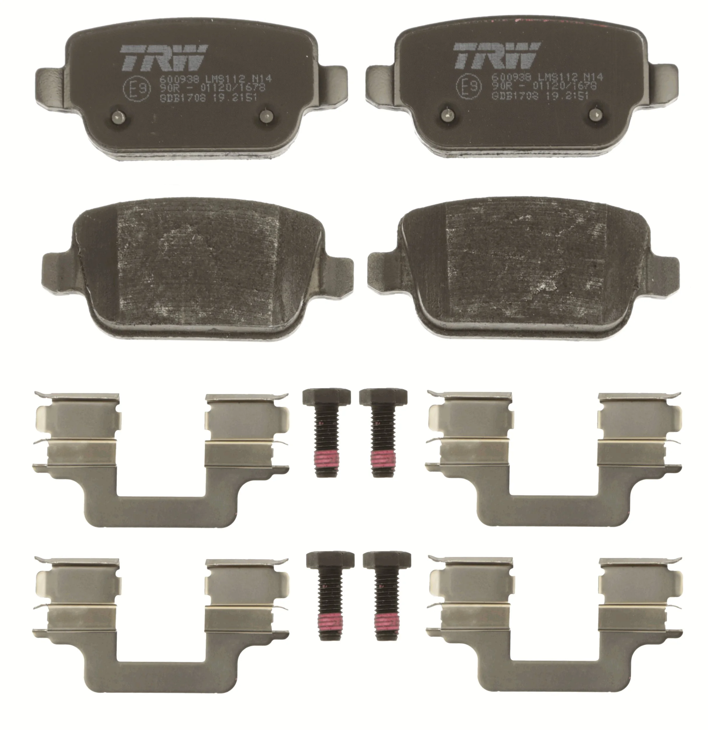 GDB1708 TRW Pastillas freno traseras