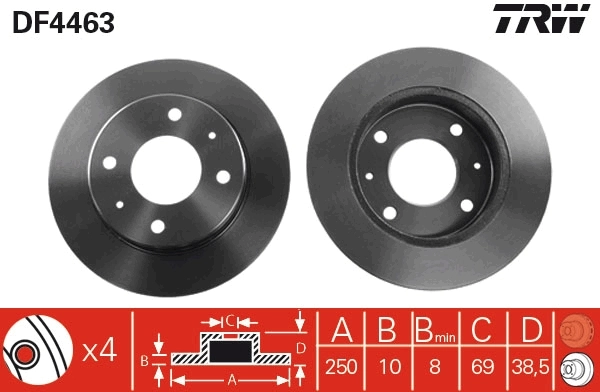 Comprar Disco de freno trasero Mitsubishi Colt VII Z3 a bajo precio