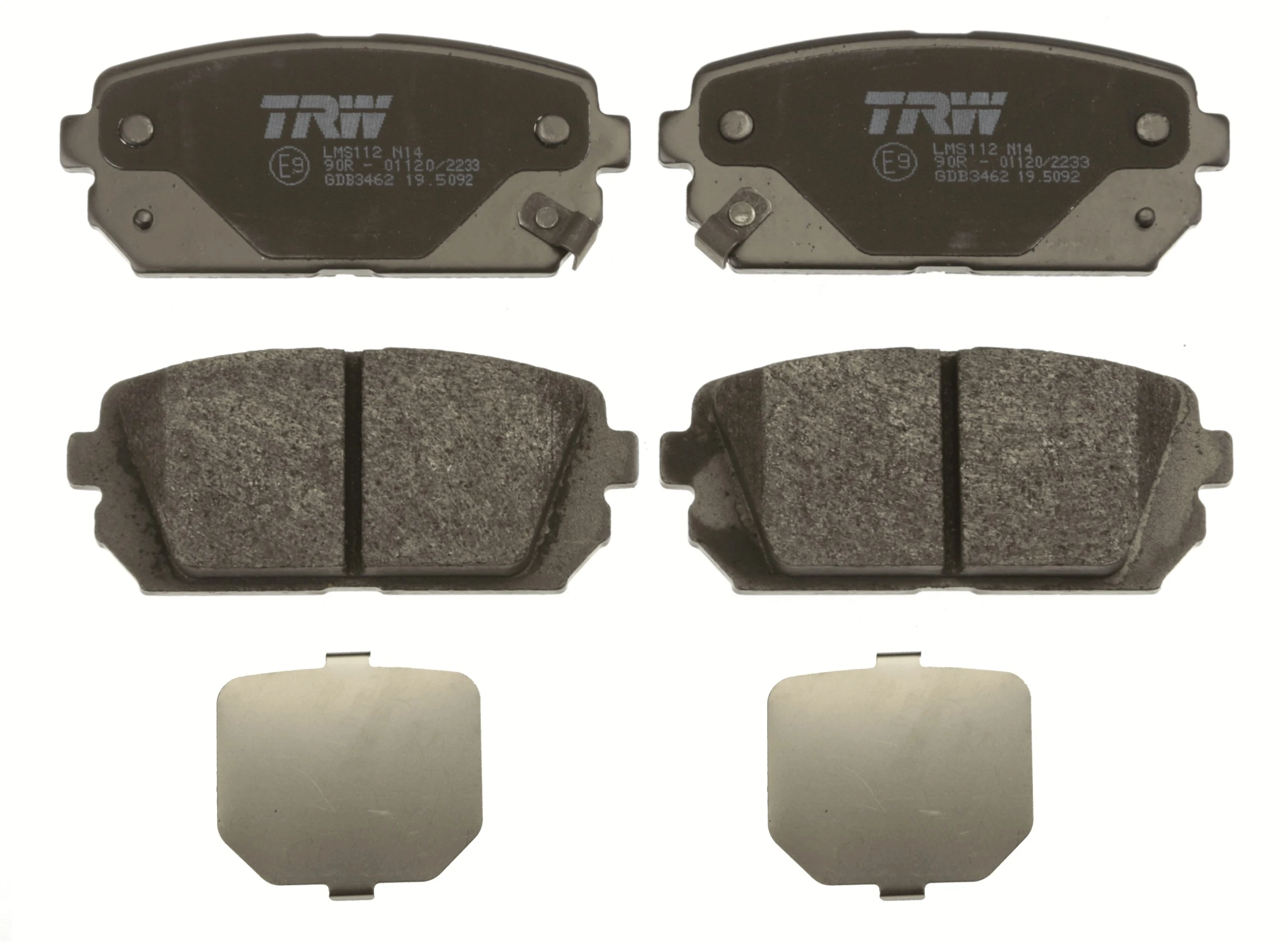 GDB3462 TRW Pastillas freno traseras