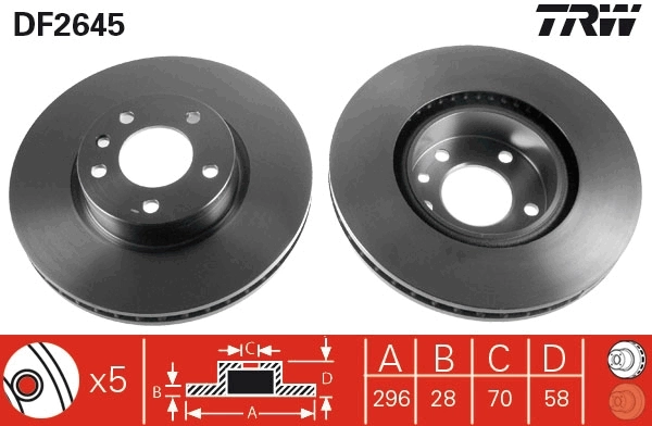 Comprar Disco de freno Opel Omega B 25, 26, 27
