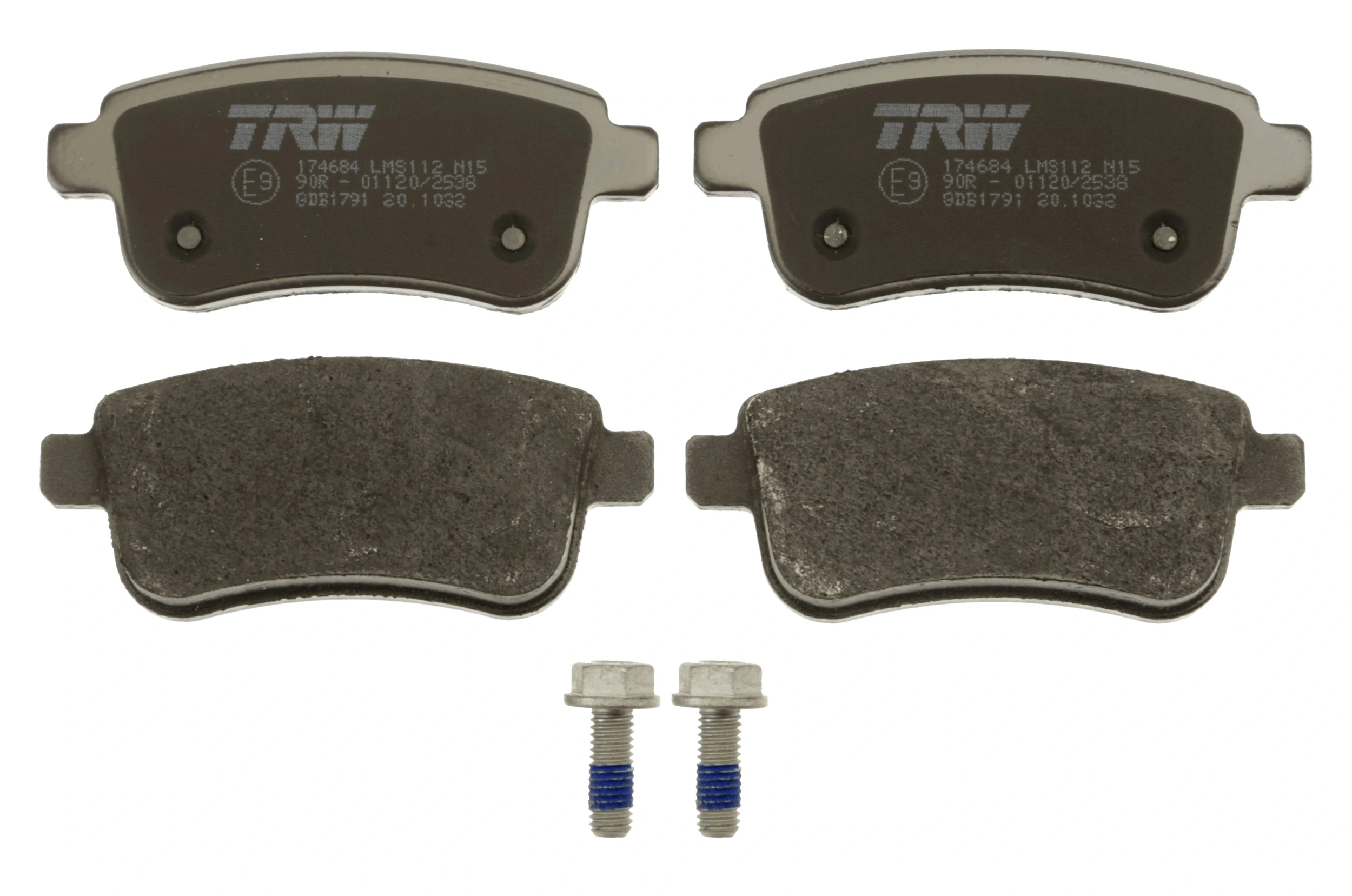 GDB1791 TRW Pastillas freno traseras