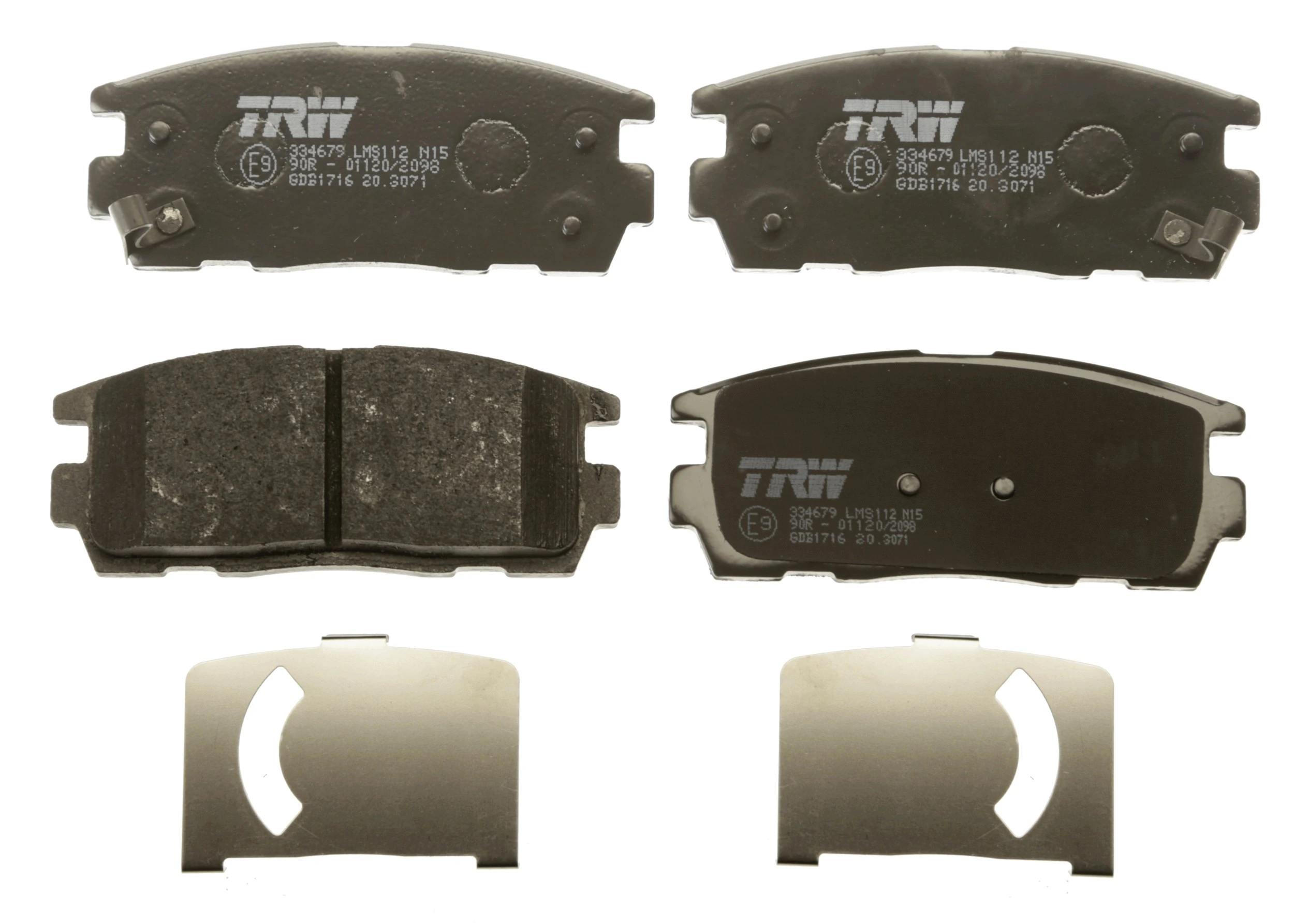 GDB1716 TRW Pastillas freno traseras