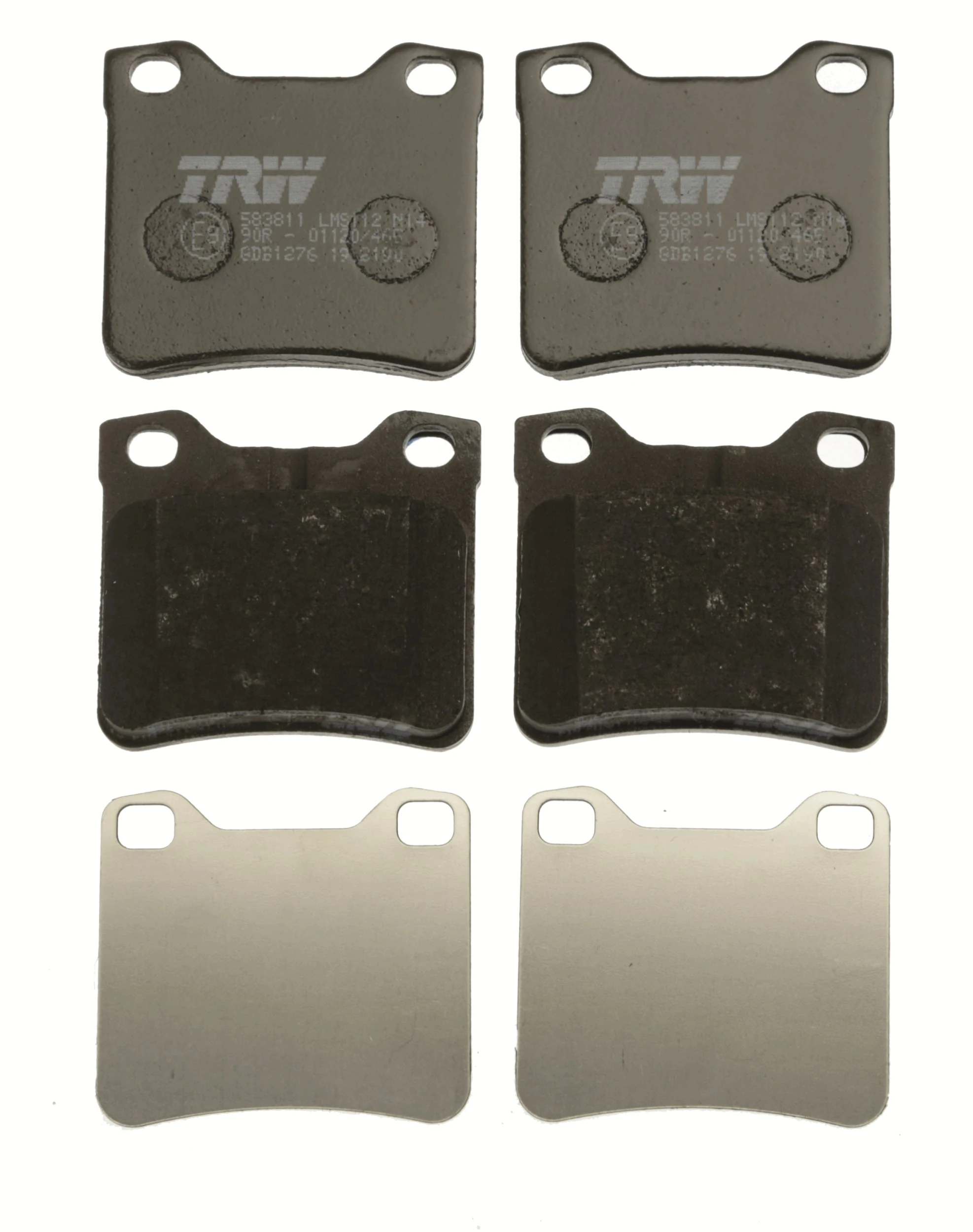 GDB1276 TRW Pastillas freno traseras