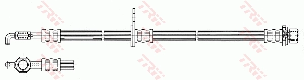 PHD533 TRW Tubo flexible de frenos delantero izquierdo 