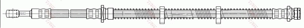 PHD345 TRW Tubo de frenos delantero