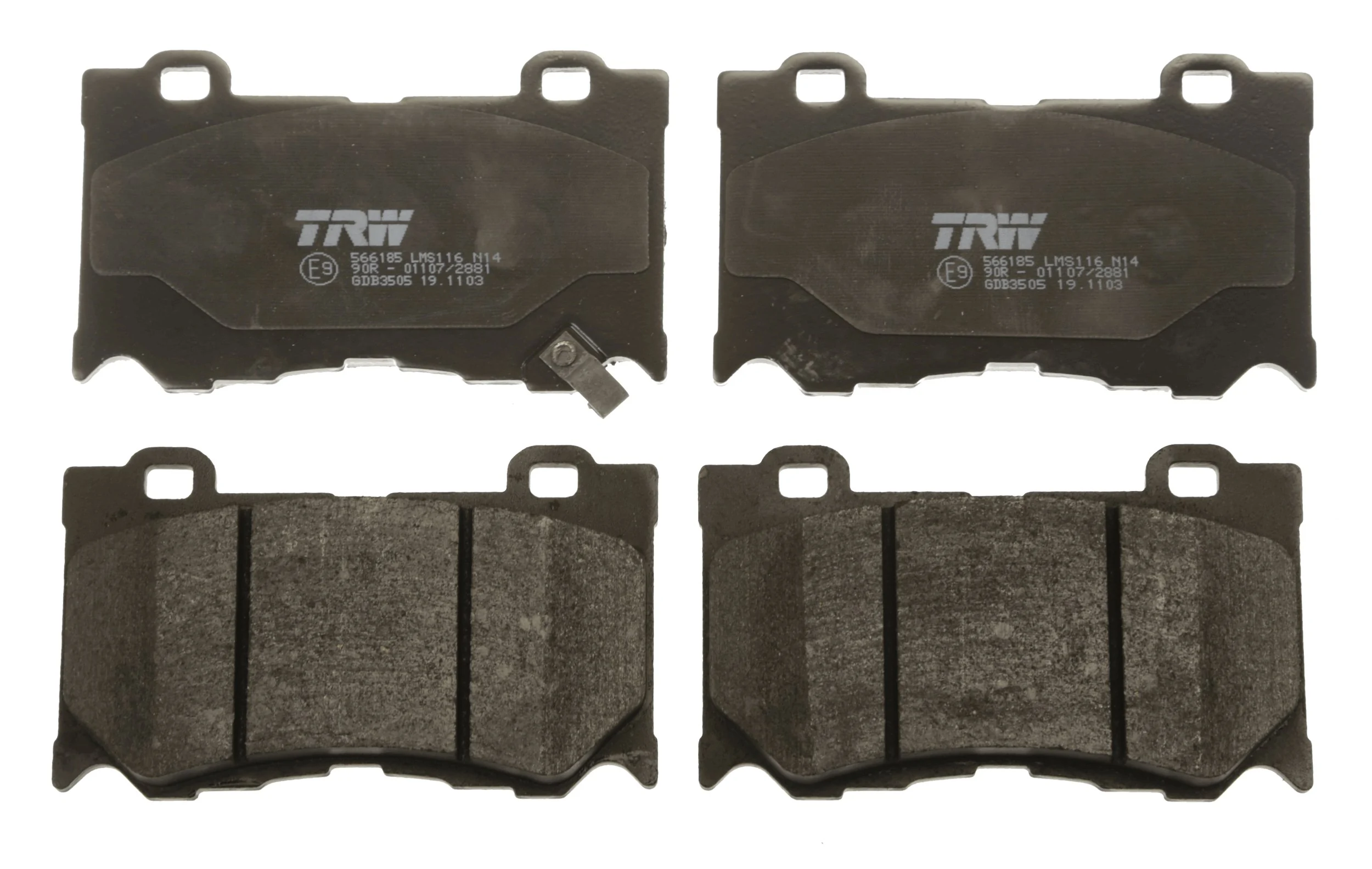 GDB3505 TRW Pastillas delanteras