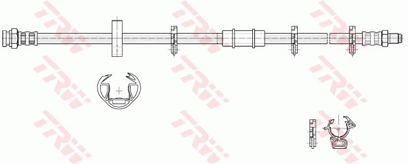 PHB243 TRW Tubo de frenos delantero