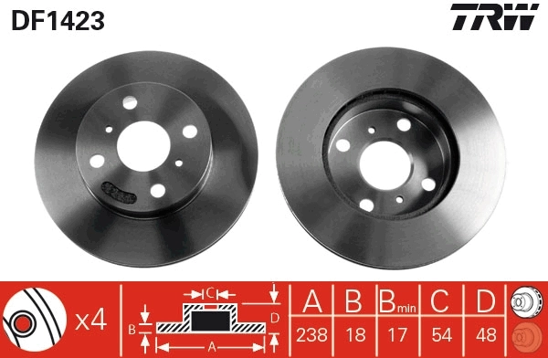 Frenos delanteros Toyota Corolla liftback (E8) (1983 - 1988) precio, desde 29,37 EUR