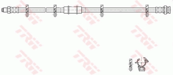 Tubo de frenos delantero para Seat Ibiza I 021A