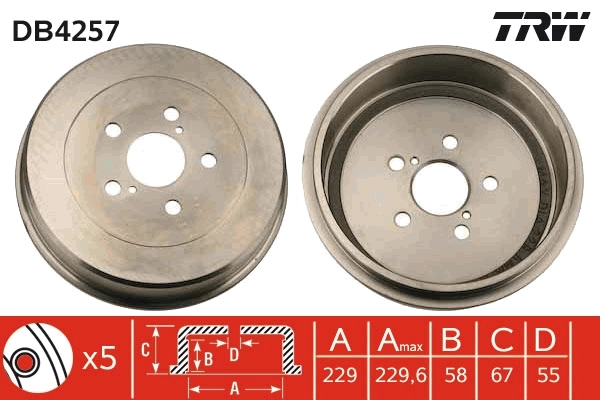 Tambor de freno trasero Toyota Avensis  desde 40,16 €
