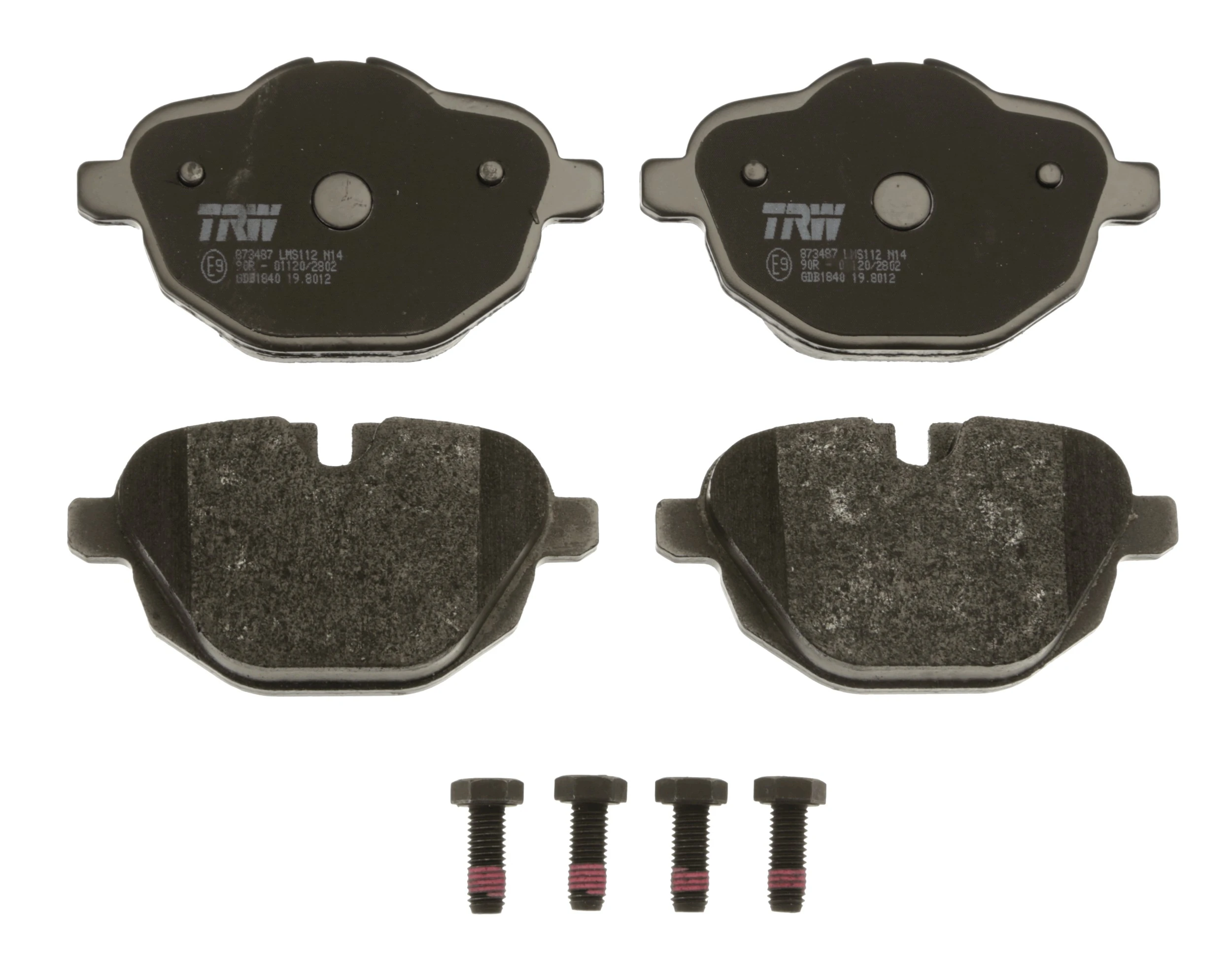 GDB1840 TRW Pastillas freno traseras