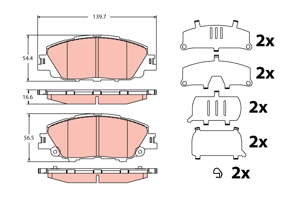 Comprar 0446502460 Toyota Pastillas delanteras de freno
