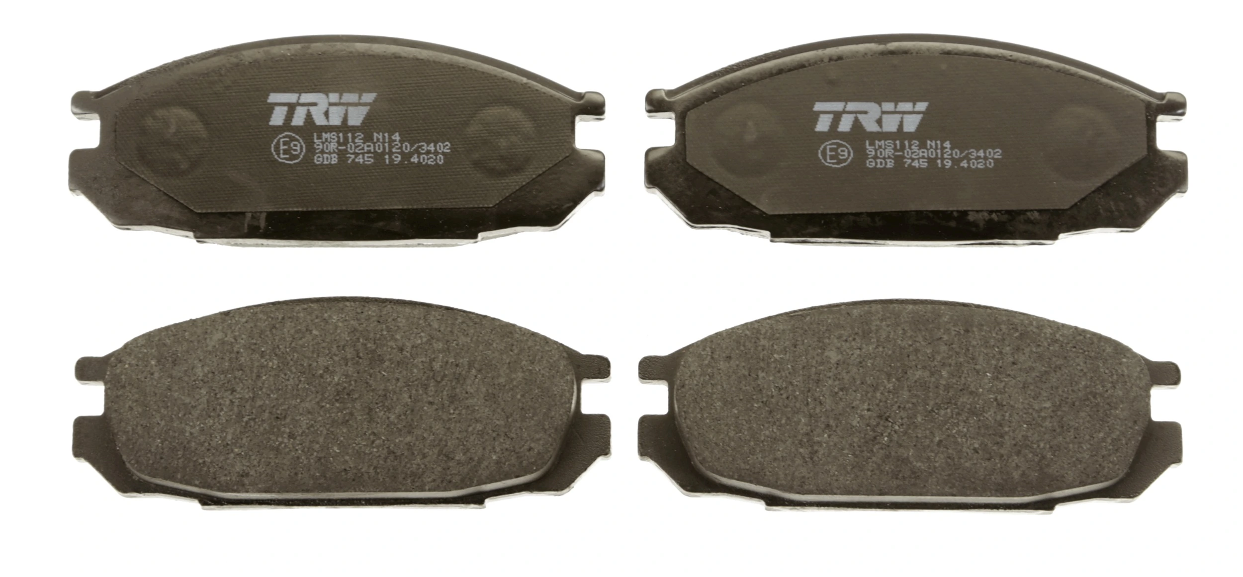 GDB745 TRW Pastillas freno traseras