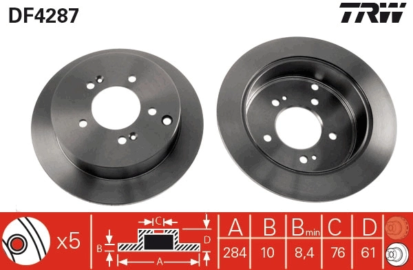 Comprar Disco de freno trasero Hyundai Tucson TM a bajo precio