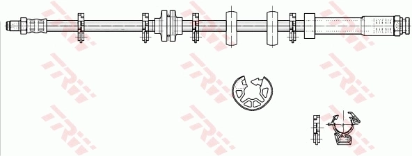 PHB297 TRW Tubo flexible de frenos delantero izquierdo 