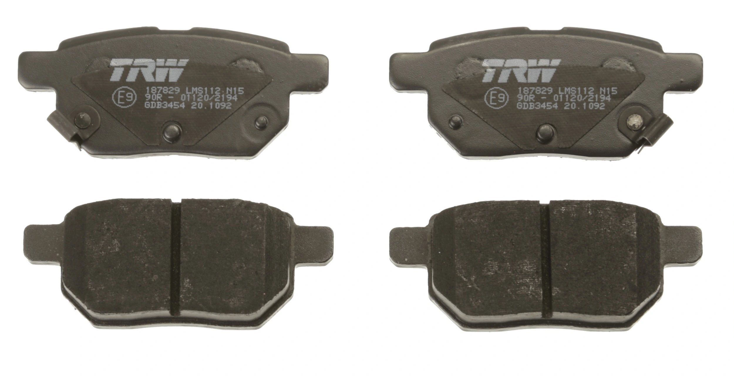 GDB3454 TRW Pastillas freno traseras
