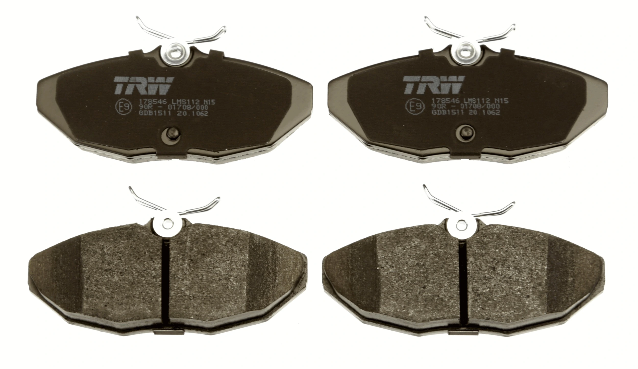 GDB1511 TRW Pastillas freno traseras