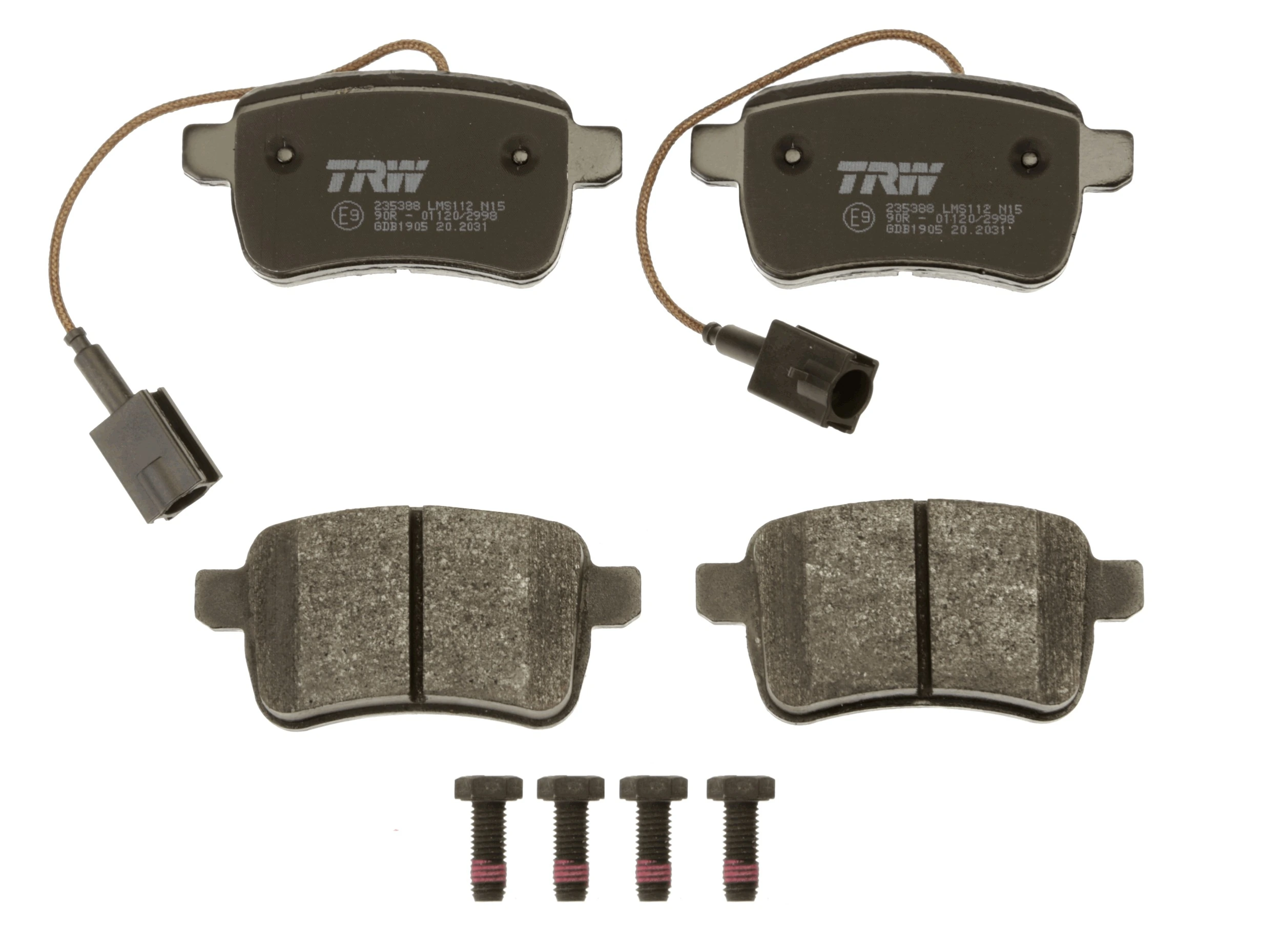 GDB1905 TRW Pastillas freno traseras