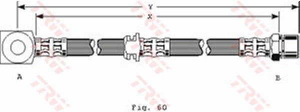 Tubo de frenos delantero para Opel Omega A 16, 17, 19