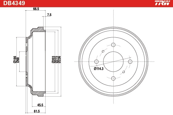 Tambor de freno trasero para Nissan Almera II N16