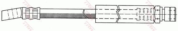 PHD243 TRW Tubo de frenos delantero