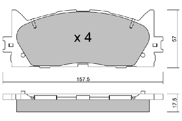 Pastillas de freno 0446506090 Toyota
