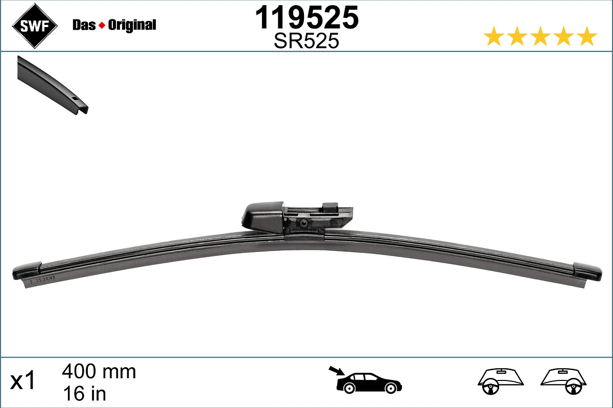 Escobilla del limpiaparabrisas trasero SWF 119525 precio, desde 8,41 EUR