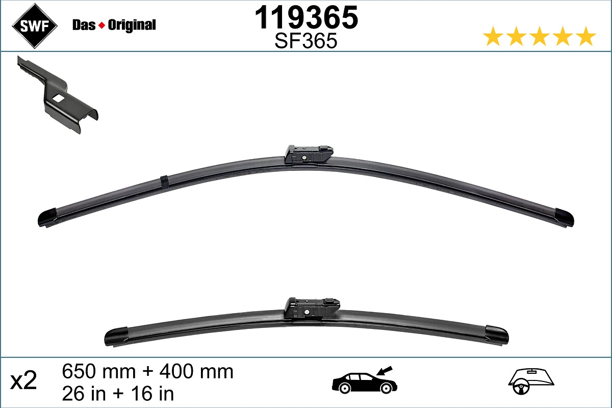 Comprar Juego de escobillas de luna delantera, 2 piezas Avensis T27