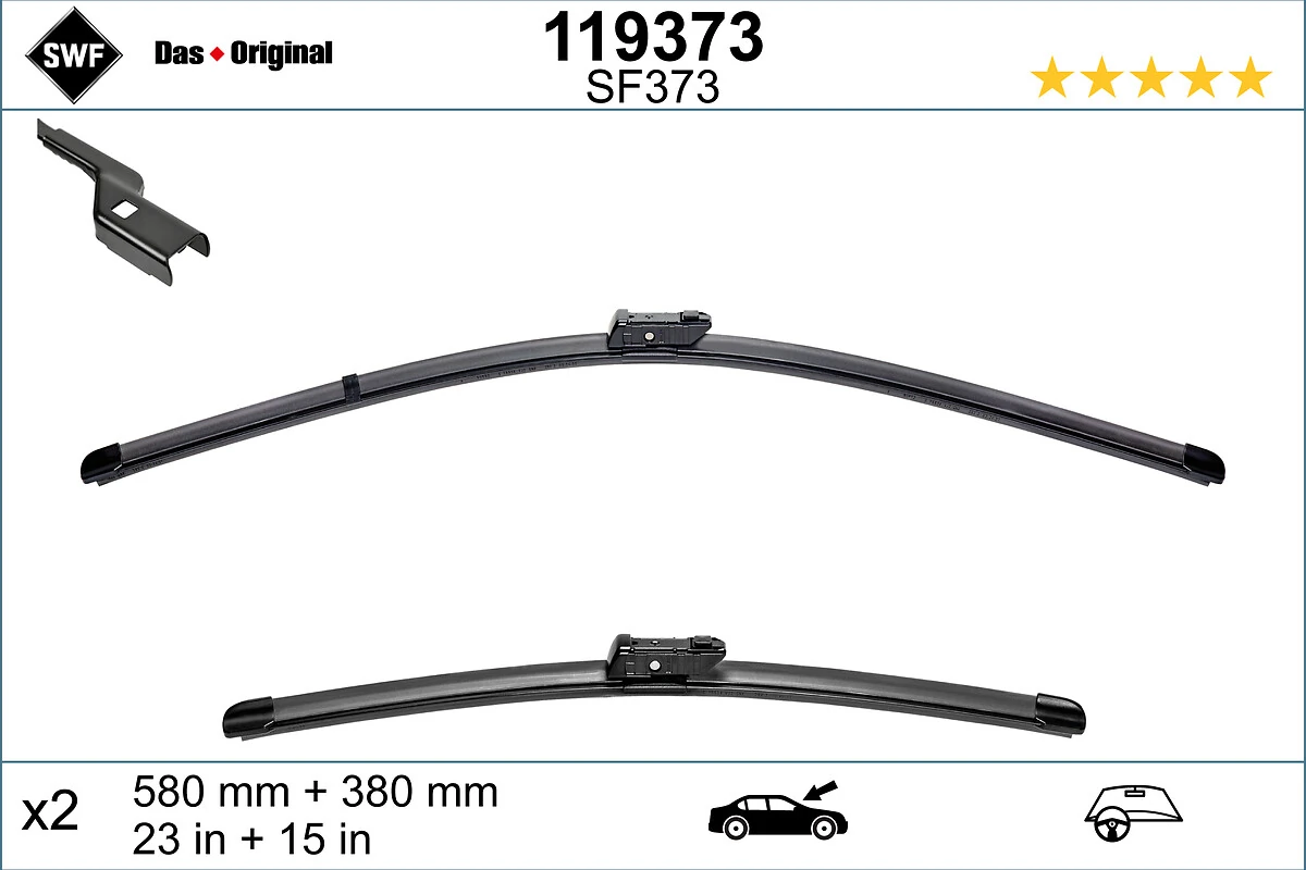 Comprar Juego de escobillas de luna delantera, 2 piezas JUKE  F15