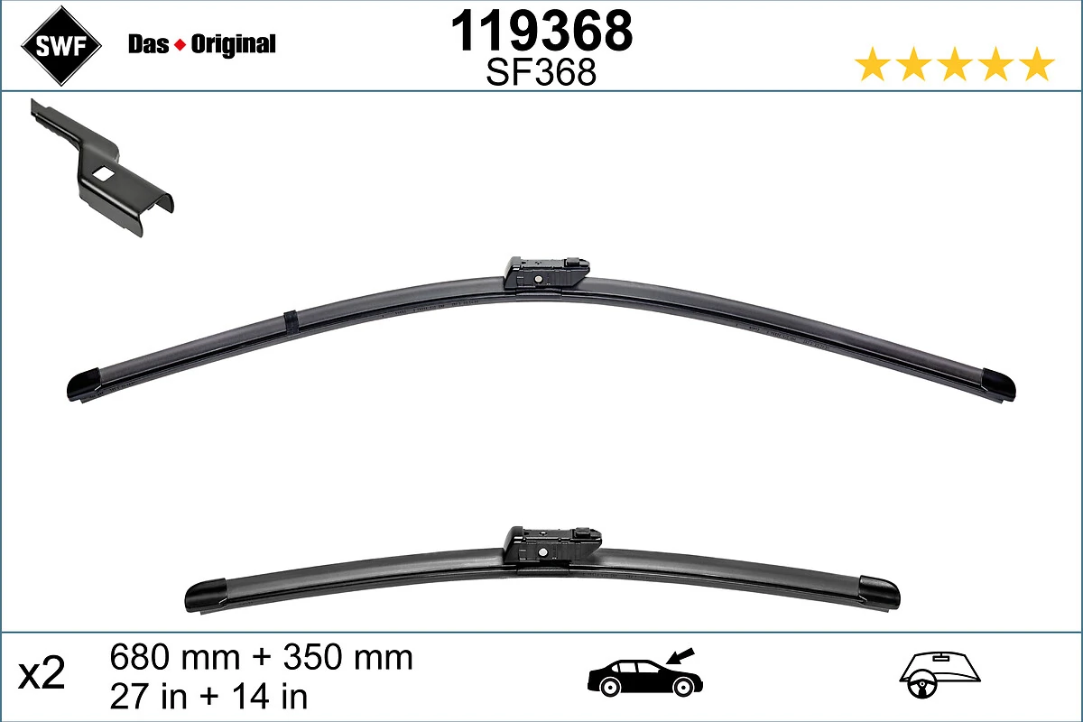 Precio del repuesto Escobillas de limpiaparabrisas delanteras CAPTUR II SUV