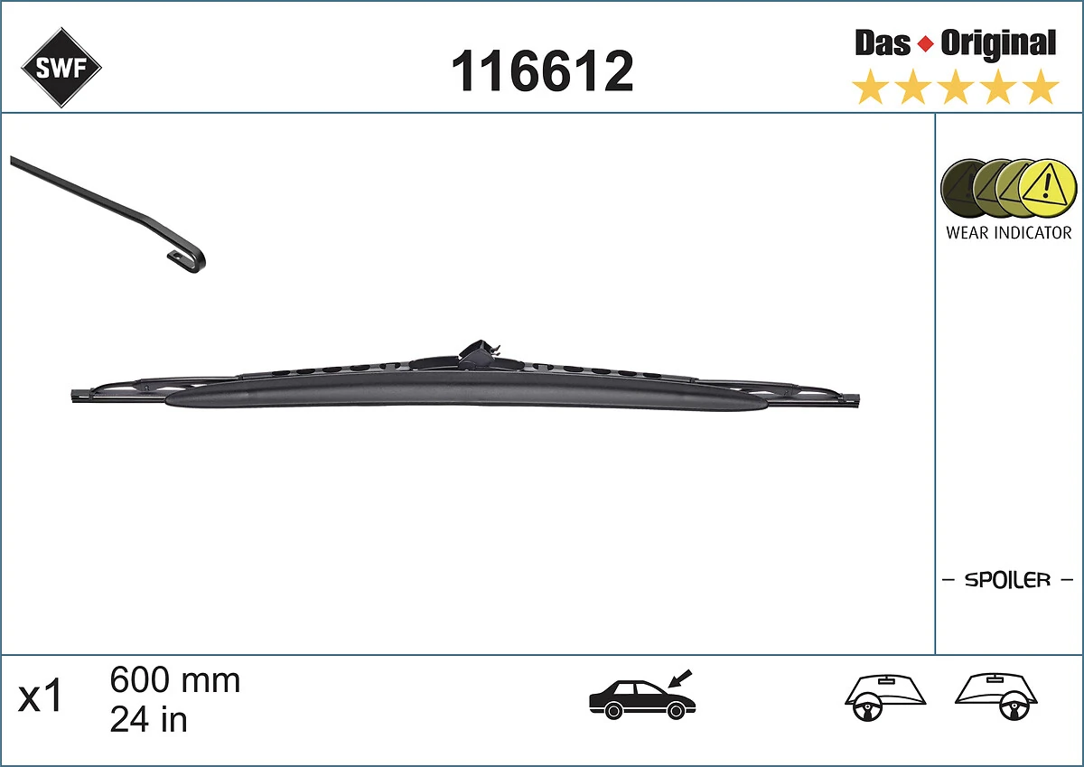 Comprar 116612 SWF Escobilla del limpiaparabrisas del lado del conductor