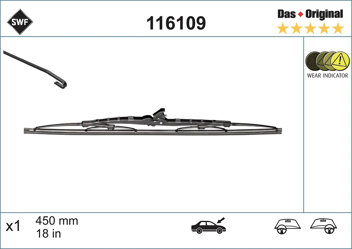 Comprar 116109 SWF Limpiaparabrisas traseros