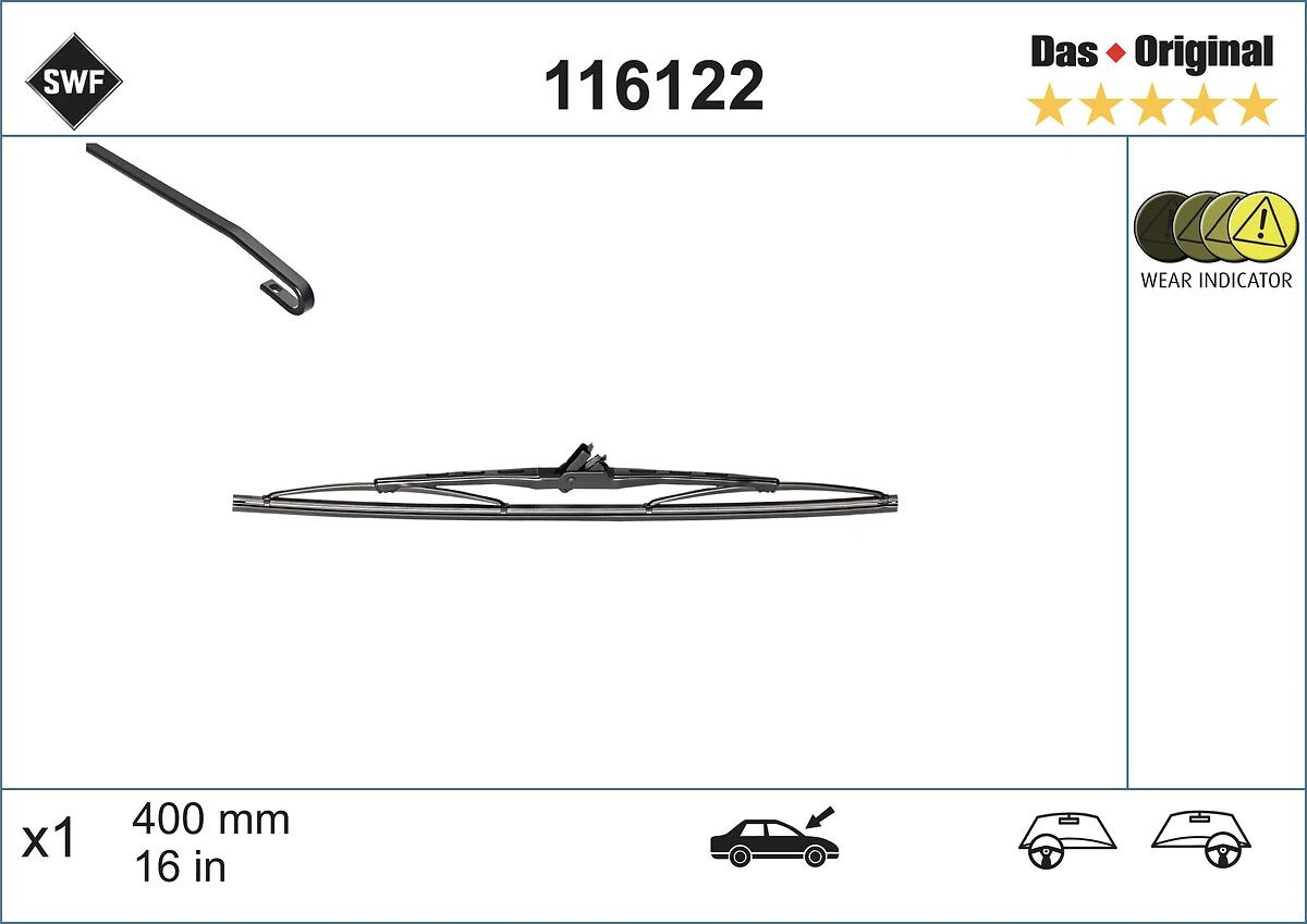 Comprar 116122 SWF Limpiaparabrisas traseros