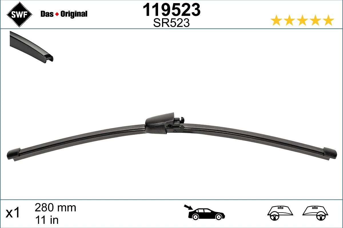 Escobilla del limpiaparabrisas trasero SWF 119523 precio, desde 7,03 EUR