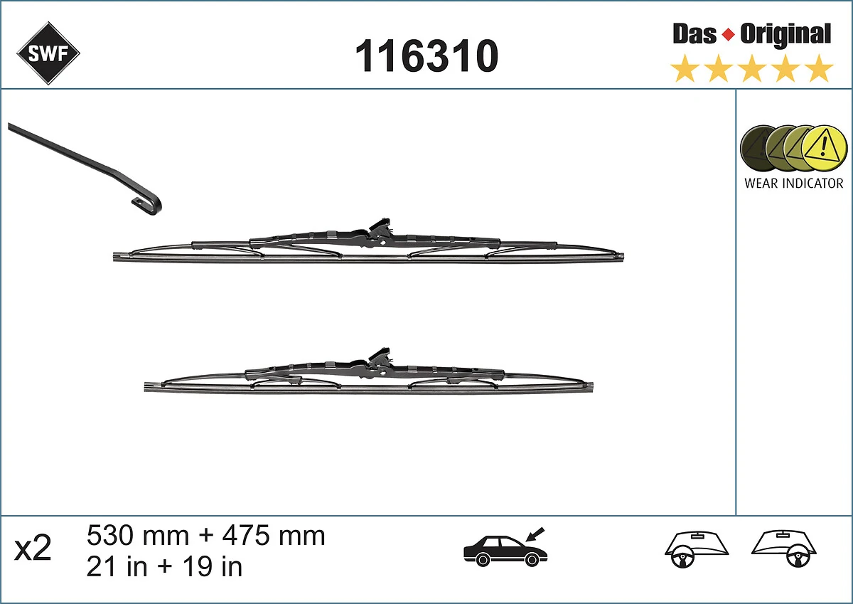 Escobillas delanteras Nissan Sunny III sedán (N14) (1990 - 1995) precio, desde 20,49 EUR