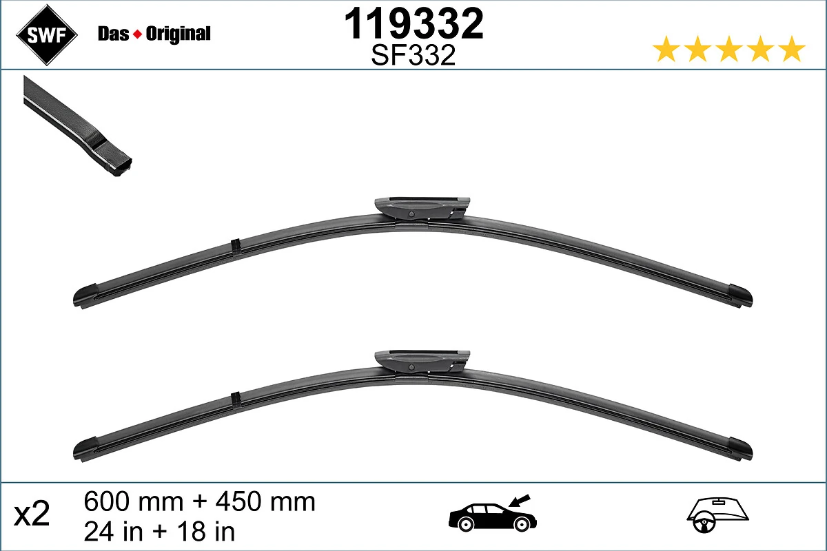 Escobillas de limpiaparabrisas delanteras para Renault Megane II (LM0, LM1)