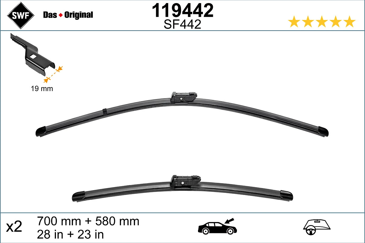 Comprar Juego de escobillas limpiaparabrisas delanteras, 2 piezas Opel Meriva   a bajo precio