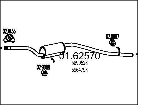 Silenciador trasero para Fiat Uno 146A