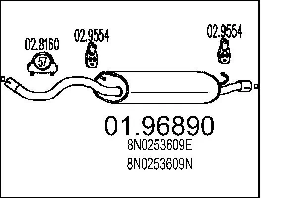 Silencioso trasero Audi TT  desde 116,72 €