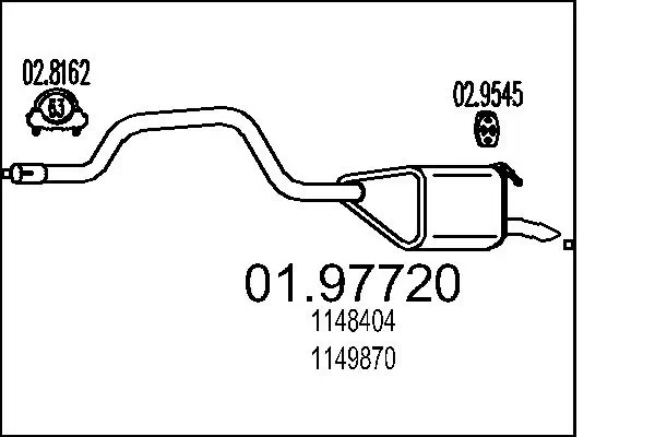 Comprar Silenciador trasero Ford Mondeo III B4Y a bajo precio