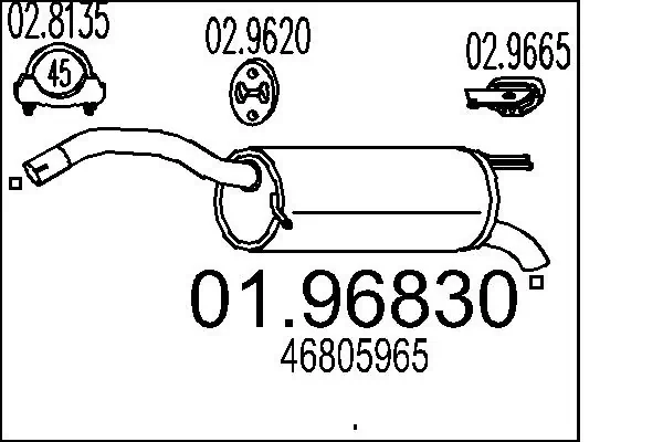 Silencioso trasero para Fiat Stilo (192)