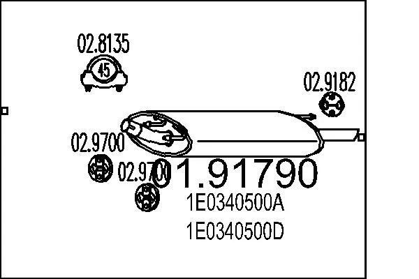 Silencioso trasero Ford Fiesta IV (JAS, JBS)