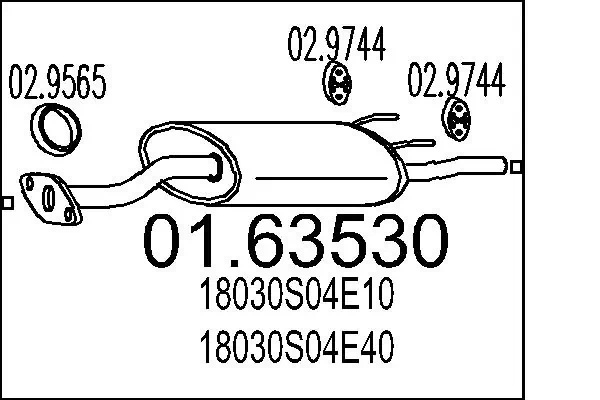 Silencioso trasero Honda Civic V (1991-1996)