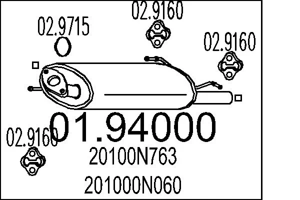 Comprar Silencioso trasero Almera I N15
