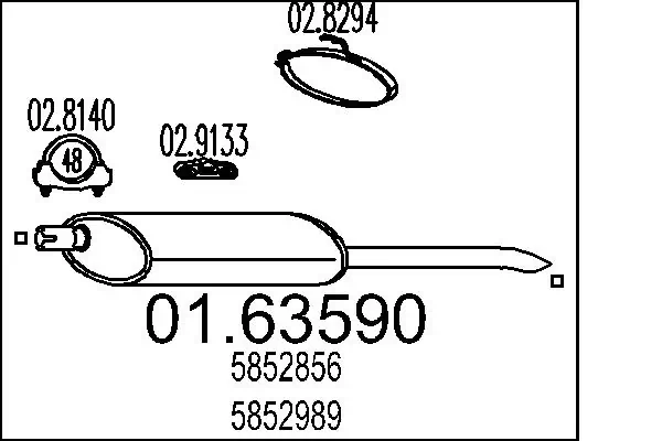 Silencioso trasero Opel Astra  desde 66,60 €
