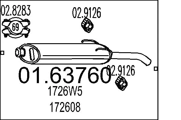 Comprar Silenciador trasero Peugeot 205 II 20A, C a bajo precio