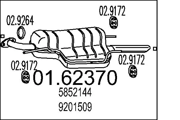 Comprar Silenciador trasero Opel Astra  F07 a bajo precio