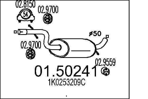 Comprar Silenciador trasero Audi A3  8PA a bajo precio