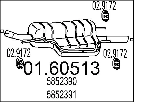 Comprar Silenciador trasero Opel Astra  L67 a bajo precio